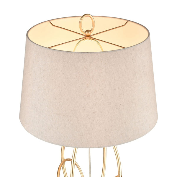Atlas Morely 63'' High Floor Lamp - Sculptural Scandinavian Design with Marble Base for Ambient Lighting Gold Leaf PL11016-GD