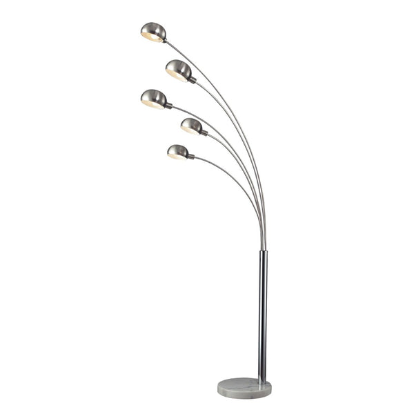Atlas Penbrook 83'' High 5-Light Floor Lamp - Modern Chrome Design for Stylish Ambient & Task Lighting PL11017-CH