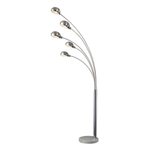 Atlas Penbrook 83'' High 5-Light Floor Lamp - Modern Chrome Design for Stylish Ambient & Task Lighting PL11017-CH
