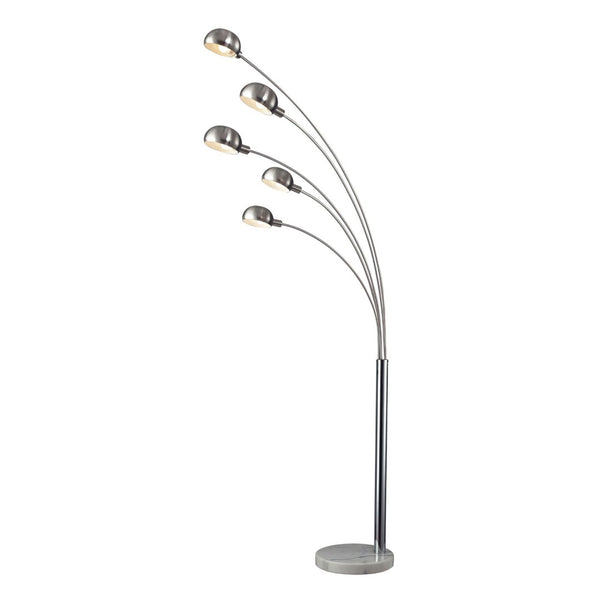Atlas Penbrook 83'' High 5-Light Floor Lamp - Modern Chrome Design for Stylish Ambient & Task Lighting PL11017-CH