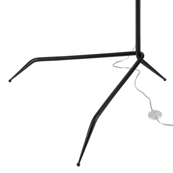 Atlas Risley 81.5" High 3-Light Floor Lamp - Adjustable Matte Black Midcentury Design for Modern Spaces PL11020-BK