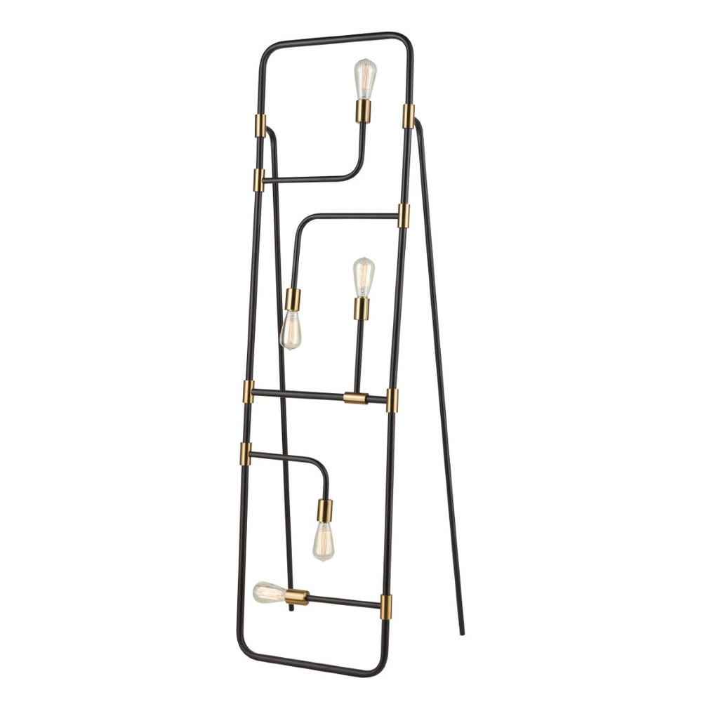 Atlas Think Tank 64'' High 5-Light Floor Lamp - Modern Black Design for Elegant Ambient Illumination PL11023-BK
