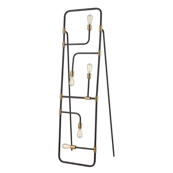 Atlas Think Tank 64'' High 5-Light Floor Lamp - Modern Black Design for Elegant Ambient Illumination PL11023-BK