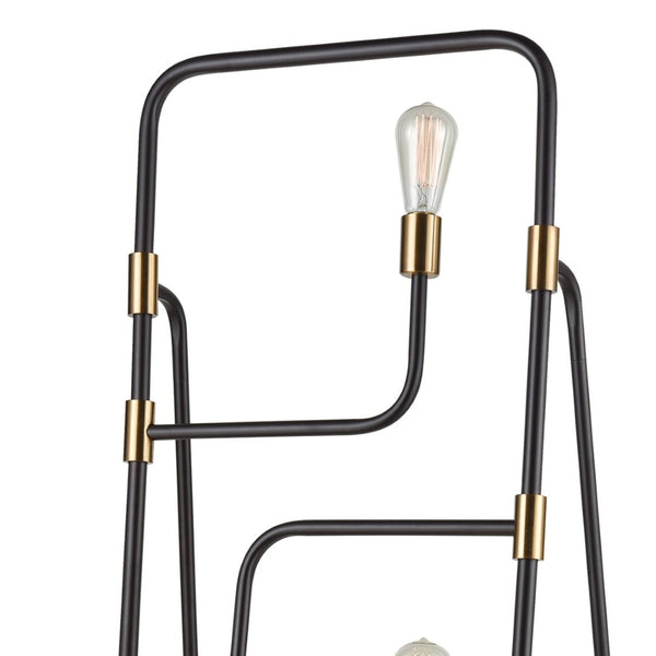 Atlas Think Tank 64'' High 5-Light Floor Lamp - Modern Black Design for Elegant Ambient Illumination PL11023-BK