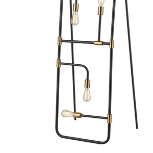 Atlas Think Tank 64'' High 5-Light Floor Lamp - Modern Black Design for Elegant Ambient Illumination PL11023-BK