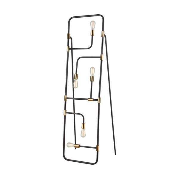 Atlas Think Tank 64'' High 5-Light Floor Lamp - Modern Black Design for Elegant Ambient Illumination PL11023-BK