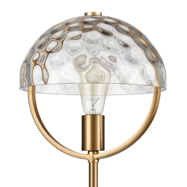 Atlas Parsons 24'' High Desk Lamp - Midcentury Modern Aged Brass with Textured Glass Shade for Elegance PL11026-BS