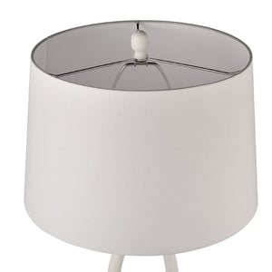 Atlas Adair 34" High Table Lamp Set of 2 - Sculptural White Design with Polished Nickel Accents PL11028-WHS