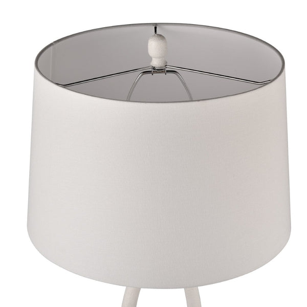 Atlas Adair 34" High Table Lamp Set of 2 - Sculptural White Design with Polished Nickel Accents PL11028-WHS