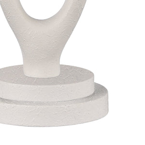 Atlas Adair 34" High Table Lamp Set of 2 - Sculptural White Design with Polished Nickel Accents PL11028-WHS