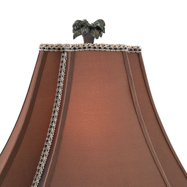 Atlas Adamslane 24" Victorian-Inspired Table Lamp with Elephants & Palm Tree, Bronze Finish for Elegance PL11029-BZ