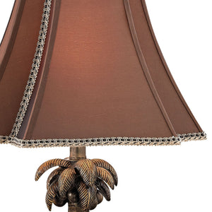 Atlas Adamslane 24" Victorian-Inspired Table Lamp with Elephants & Palm Tree, Bronze Finish for Elegance PL11029-BZ