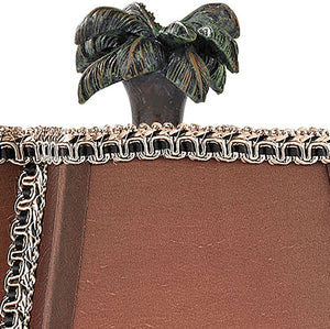 Atlas Adamslane 24" Victorian-Inspired Table Lamp with Elephants & Palm Tree, Bronze Finish for Elegance PL11029-BZ