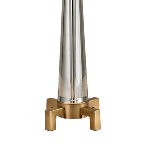 Atlas Bedford 30" High 2-Light Table Lamp - Modern Glam Clear Crystal Base with Aged Brass & Adjustable Brightness PL11036-CL