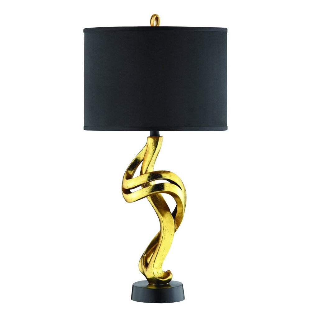 Atlas Belle 29.88'' High Gold Table Lamp - Sculptural Design with Black Shade for Modern Elegance PL11038-GD