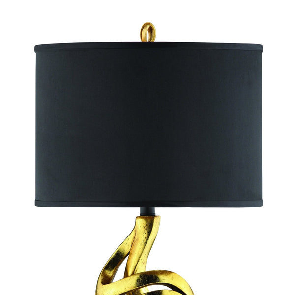 Atlas Belle 29.88'' High Gold Table Lamp - Sculptural Design with Black Shade for Modern Elegance PL11038-GD