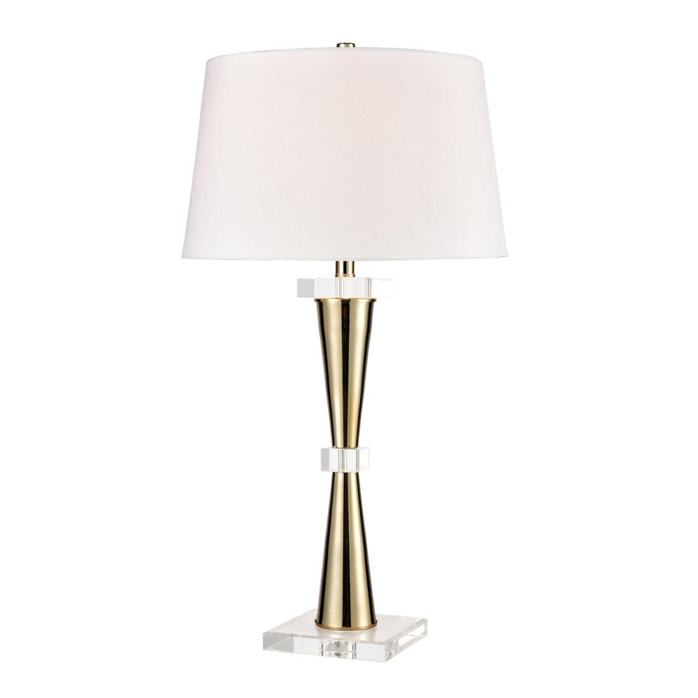 Atlas Brandt 32" High Modern Glam Table Lamp - Gold Metal & Crystal Accent for Elegant Home Decor PL11041-GD