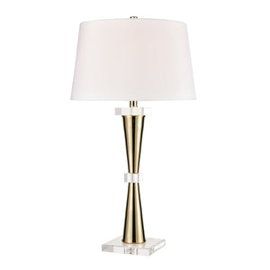 Atlas Brandt 32" High Modern Glam Table Lamp - Gold Metal & Crystal Accent for Elegant Home Decor PL11041-GD