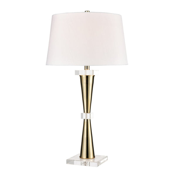 Atlas Brandt 32" High Modern Glam Table Lamp - Gold Metal & Crystal Accent for Elegant Home Decor PL11041-GD