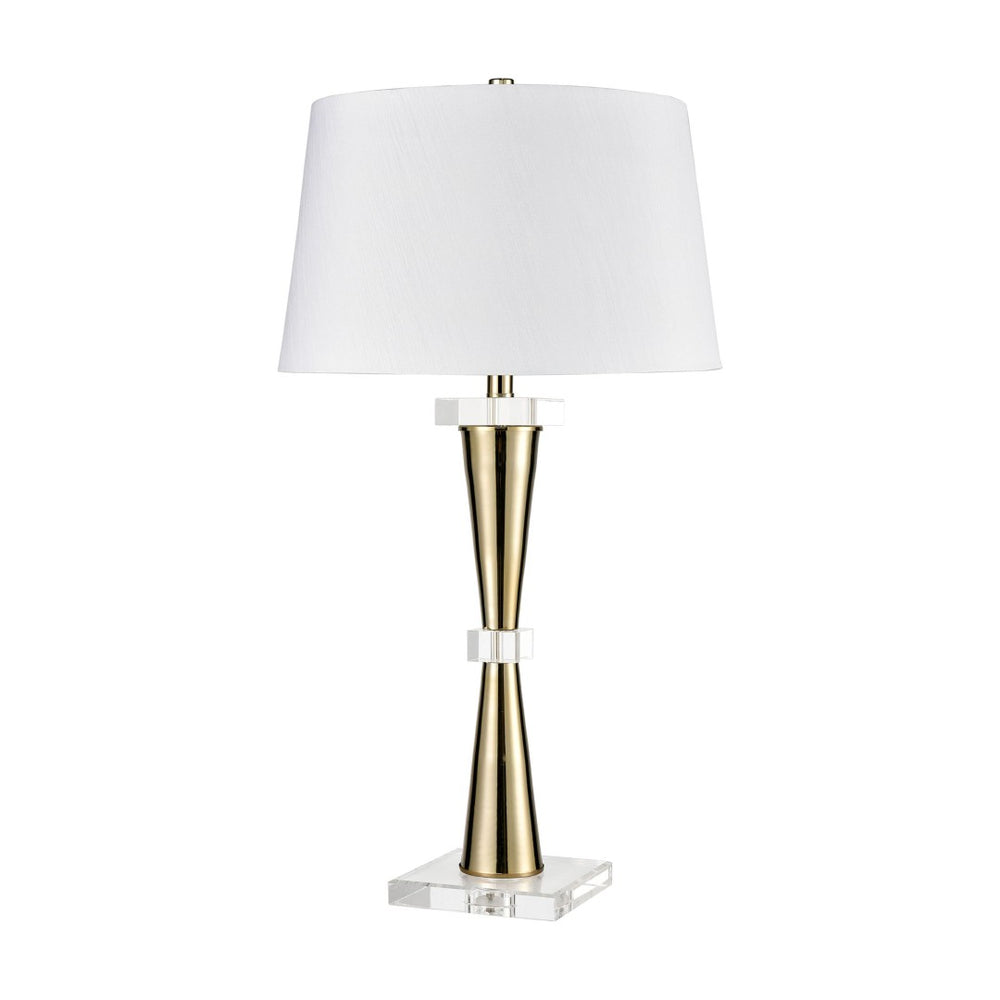 Atlas Brandt 32" High Modern Glam Table Lamp - Gold Metal & Crystal Accent for Elegant Home Decor PL11041-GD