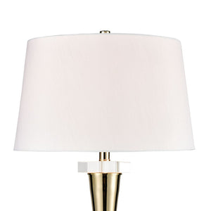Atlas Brandt 32" High Modern Glam Table Lamp - Gold Metal & Crystal Accent for Elegant Home Decor PL11041-GD