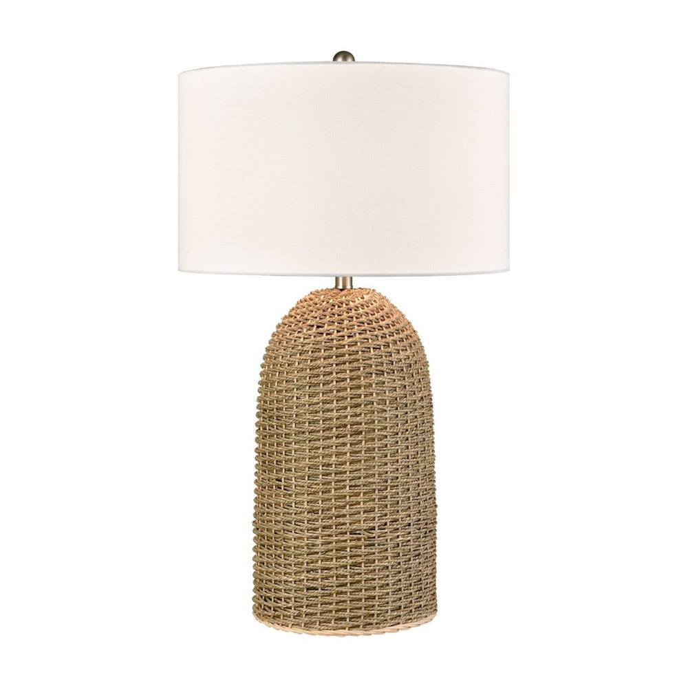 Atlas Coe 32'' High Handwoven Natural Rope Table Lamp with White Shade - Perfect for Coastal Interiors PL11043-NA