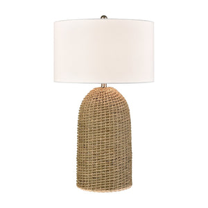 Atlas Coe 32'' High Handwoven Natural Rope Table Lamp with White Shade - Perfect for Coastal Interiors PL11043-NA