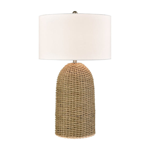 Atlas Coe 32'' High Handwoven Natural Rope Table Lamp with White Shade - Perfect for Coastal Interiors PL11043-NA