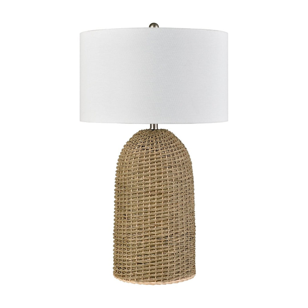 Atlas Coe 32'' High Handwoven Natural Rope Table Lamp with White Shade - Perfect for Coastal Interiors PL11043-NA