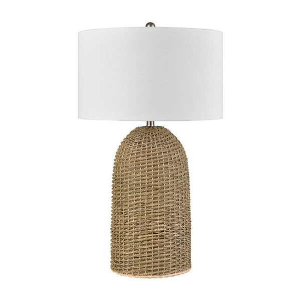 Atlas Coe 32'' High Handwoven Natural Rope Table Lamp with White Shade - Perfect for Coastal Interiors PL11043-NA