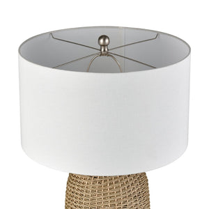 Atlas Coe 32'' High Handwoven Natural Rope Table Lamp with White Shade - Perfect for Coastal Interiors PL11043-NA