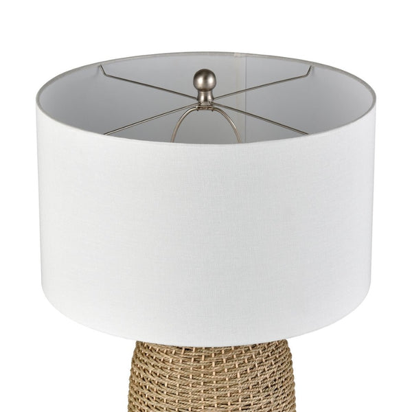 Atlas Coe 32'' High Handwoven Natural Rope Table Lamp with White Shade - Perfect for Coastal Interiors PL11043-NA
