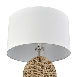 Atlas Coe 32'' High Handwoven Natural Rope Table Lamp with White Shade - Perfect for Coastal Interiors PL11043-NA