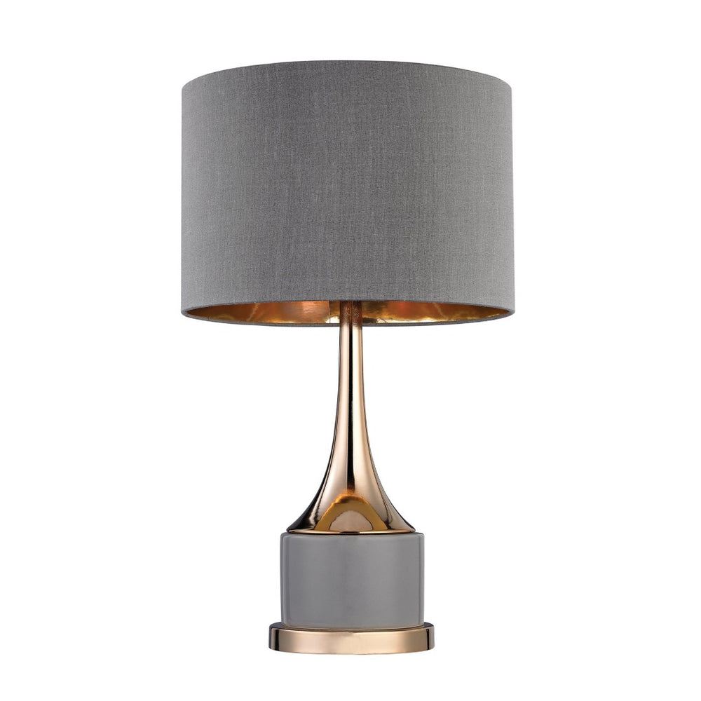 Atlas Cone 18.5" High Table Lamp - Sculptural Gray Earthenware Design for Modern & Transitional Decor PL11045-GY