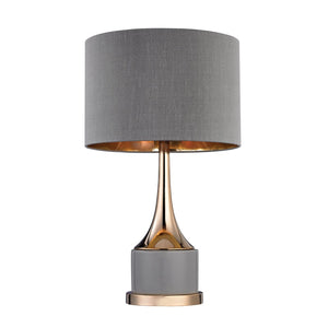 Atlas Cone 18.5" High Table Lamp - Sculptural Gray Earthenware Design for Modern & Transitional Decor PL11045-GY