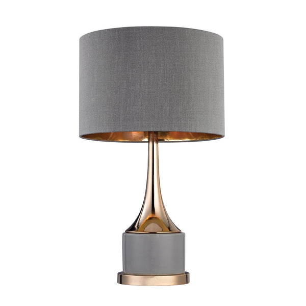 Atlas Cone 18.5" High Table Lamp - Sculptural Gray Earthenware Design for Modern & Transitional Decor PL11045-GY