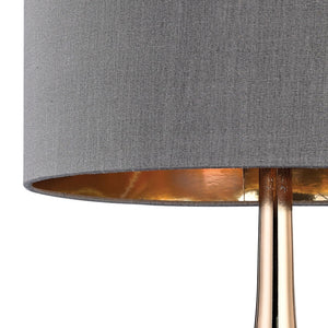 Atlas Cone 18.5" High Table Lamp - Sculptural Gray Earthenware Design for Modern & Transitional Decor PL11045-GY