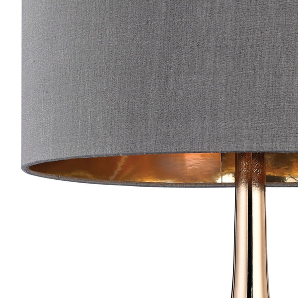 Atlas Cone 18.5" High Table Lamp - Sculptural Gray Earthenware Design for Modern & Transitional Decor PL11045-GY