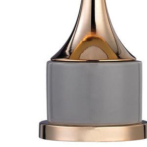 Atlas Cone 18.5" High Table Lamp - Sculptural Gray Earthenware Design for Modern & Transitional Decor PL11045-GY