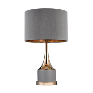 Atlas Cone 18.5" High Table Lamp - Sculptural Gray Earthenware Design for Modern & Transitional Decor PL11045-GY