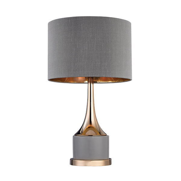 Atlas Cone 18.5" High Table Lamp - Sculptural Gray Earthenware Design for Modern & Transitional Decor PL11045-GY