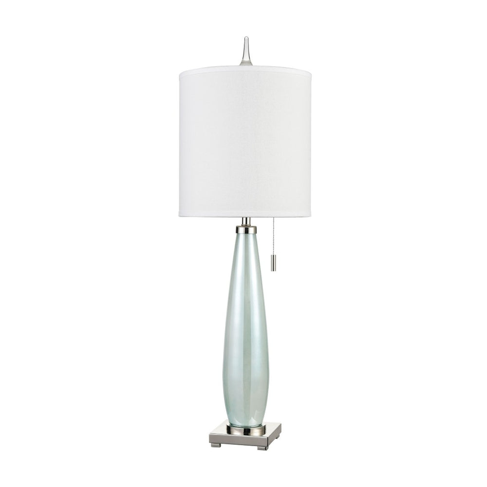 Atlas Confection Elegant 41'' High Seafoam Green Table Lamp with Polished Nickel Accents & White Shade PL11046-BL