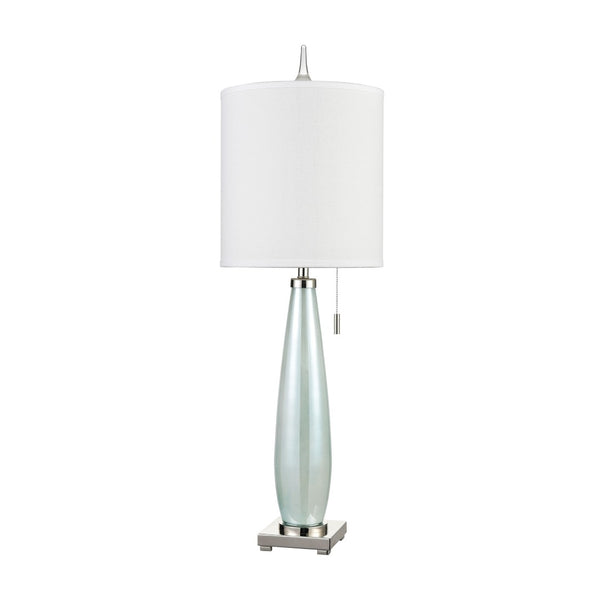 Atlas Confection Elegant 41'' High Seafoam Green Table Lamp with Polished Nickel Accents & White Shade PL11046-BL