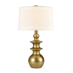 Atlas Depiction 32'' High 1-Light Table Lamp - Modern Coastal Accent with Textured Linen Shade for Any Room Gold PL11050-GD