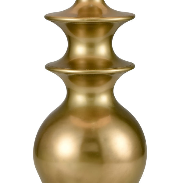 Atlas Depiction 32'' High 1-Light Table Lamp - Modern Coastal Accent with Textured Linen Shade for Any Room Gold PL11050-GD