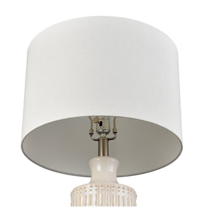 Atlas Dorin 25.5'' High 1-Light Table Lamp - Handcrafted Ceramic Charm with Timeless Linen Shade PL11051-CR