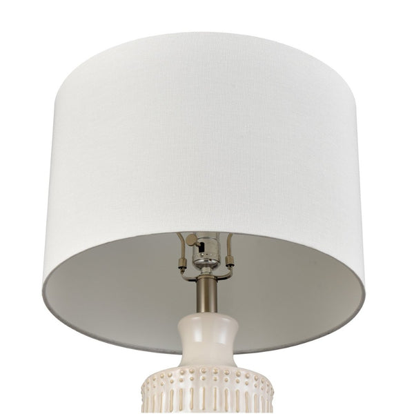 Atlas Dorin 25.5'' High 1-Light Table Lamp - Handcrafted Ceramic Charm with Timeless Linen Shade PL11051-CR