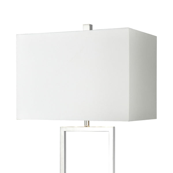 Atlas Dunstan 31'' High Modern Table Lamp - Elegant Chrome Frame & Marble Base for Contemporary Decor PL11052-CH