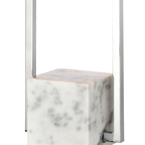 Atlas Dunstan 31'' High Modern Table Lamp - Elegant Chrome Frame & Marble Base for Contemporary Decor PL11052-CH