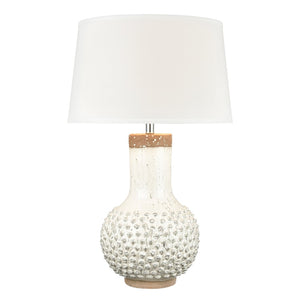 Atlas Elinor 32" High 1-Light Table Lamp – Stylish Coastal Earthenware Design with Soft White Shade PL11053-WH